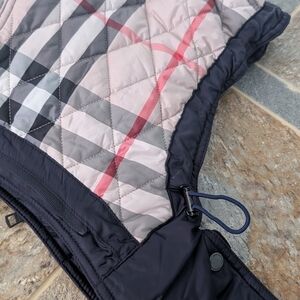 BURBERRY Hoodie Only Blue/Nova Check Zip Off Brit Snap And Drawstring Accessorie